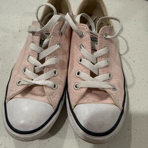 Converse Kids Light Pink Canvas Sneakers